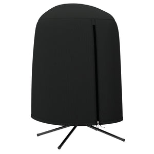 Hanging Egg Chair Cover, Outdoor Single Swing Chair Cover, Waterproof Anti-dust Furniture Protector with Zipper, 420D Oxford Fabric for Φ50.4" x 74.8" H Stand, Black