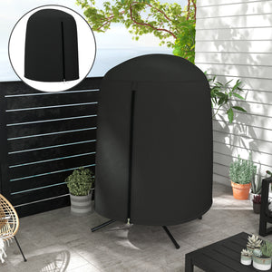 Hanging Egg Chair Cover, Outdoor Single Swing Chair Cover, Waterproof Anti-dust Furniture Protector with Zipper, 420D Oxford Fabric for Φ50.4" x 74.8" H Stand, Black