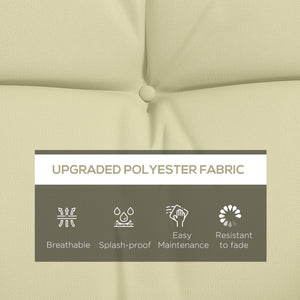 4-Piece Patio Chair Cushions Pillows with Back and Pillows, Seat Replacement Patio Cushions Set with Ties for Indoor Outdoor Garden Furniture, WITHOUT SWING, Cream White