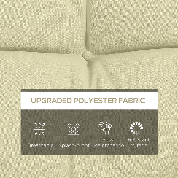 4-Piece Patio Chair Cushions Pillows with Back and Pillows, Seat Replacement Patio Cushions Set with Ties for Indoor Outdoor Garden Furniture, WITHOUT SWING, Cream White