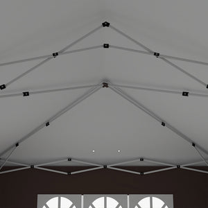 3 x 6 m Pop Up Gazebo with Sides and Windows, Height Adjustable Wedding Camping Party Tent Canopy Marquee with Storage Bag for Garden, Event, Brown