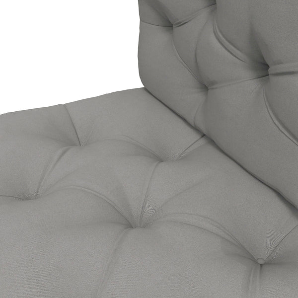 2 Seater Outdoor Seat Cushions Back Cushion for Pallet, Water Repellent Seat Pads, Light Grey