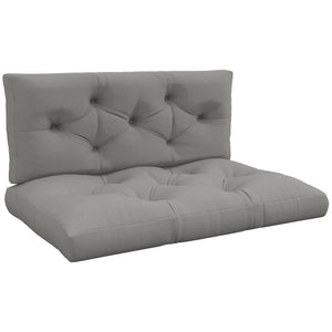 2 Seater Outdoor Seat Cushions Back Cushion for Pallet, Water Repellent Seat Pads, Light Grey