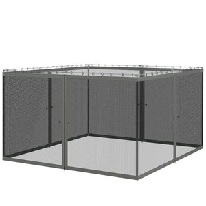 Replacement Mosquito Netting for Gazebo 12' x 12' Black Screen Walls for Canopy with Zippers for Parties and Outdoor Activities, Dark Grey