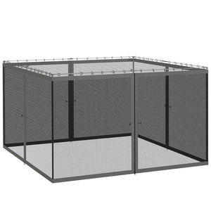 Replacement Mosquito Netting for Gazebo 12' x 12' Black Screen Walls for Canopy with Zippers for Parties and Outdoor Activities, Dark Grey