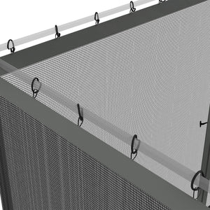 Replacement Mosquito Netting for Gazebo 12' x 12' Black Screen Walls for Canopy with Zippers for Parties and Outdoor Activities, Dark Grey