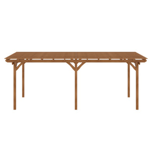 Outsunny 12' x 20' Outdoor Pergola, Wood Gazebo Grape Trellis with Stable Structure for Climbing Plant Support, Garden, Patio, Backyard, Deck