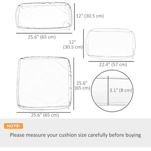 14Pcs Outdoor Cushion Covers, Patio Cushion Covers Replacement for Rattan Sofa Set - No Cushion Included, Red