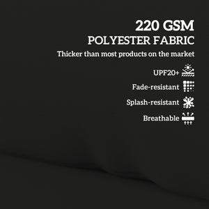 2 Seater Pallet Furniture Cushions Pallet Cushions, UPF20+ 220gsm Fabric, 20 cm Thick Outdoor Seat Pads, Black