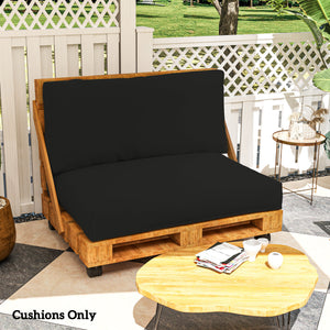 2 Seater Pallet Furniture Cushions Pallet Cushions, UPF20+ 220gsm Fabric, 20 cm Thick Outdoor Seat Pads, Black
