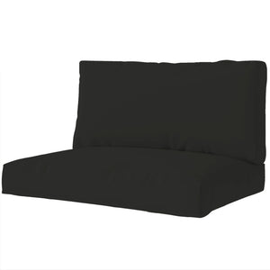 2 Seater Pallet Furniture Cushions Pallet Cushions, UPF20+ 220gsm Fabric, 20 cm Thick Outdoor Seat Pads, Black