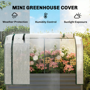 Galvanised Raised Garden Bed with Greenhouse Cover, Metal Elevated Garden Bed with Legs, Bed Liner and Bottom Shelf, Outdoor Raised Planter Box for Vegetables, Herbs, Flowers, Dark Gray