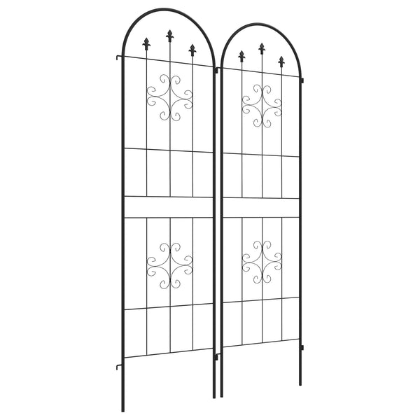 2 Pack Garden Trellis, 20" x 71" Plant Support Metal Trellis for Climbing Plants Flowers, Arrow Design