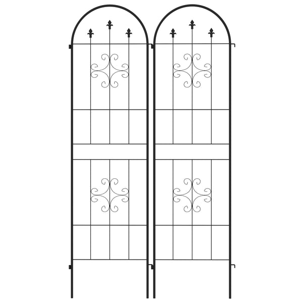 2 Pack Garden Trellis, 20" x 71" Plant Support Metal Trellis for Climbing Plants Flowers, Arrow Design