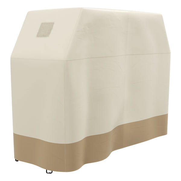 BBQ Cover for Rectangular Gas Grill, 300D Oxford Fabric Barbecue Covers, Waterproof UV Protection Rip-Proof, with Windproof Buckles, Beige, 152 x 66 x 115cm