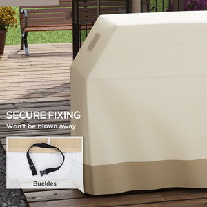 BBQ Cover for Rectangular Gas Grill, 300D Oxford Fabric Barbecue Covers, Waterproof UV Protection Rip-Proof, with Windproof Buckles, Beige, 152 x 66 x 115cm