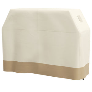 BBQ Cover for Rectangular Gas Grill, 300D Oxford Fabric Barbecue Covers, Waterproof UV Protection Rip-Proof, with Windproof Buckles, Beige, 152 x 66 x 115cm