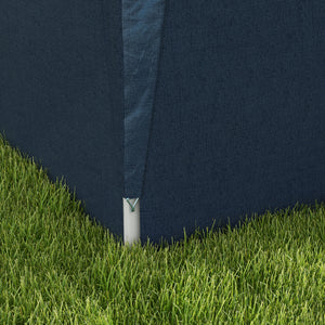 10' x 19.5' Pop Up Canopy Tent with Sidewalls, UPF 30+ Height Adjustable Large Party Tent Event Shelter with Leg Weight Bags and Wheeled Carry Bag for Garden, Patio, Dark Blue