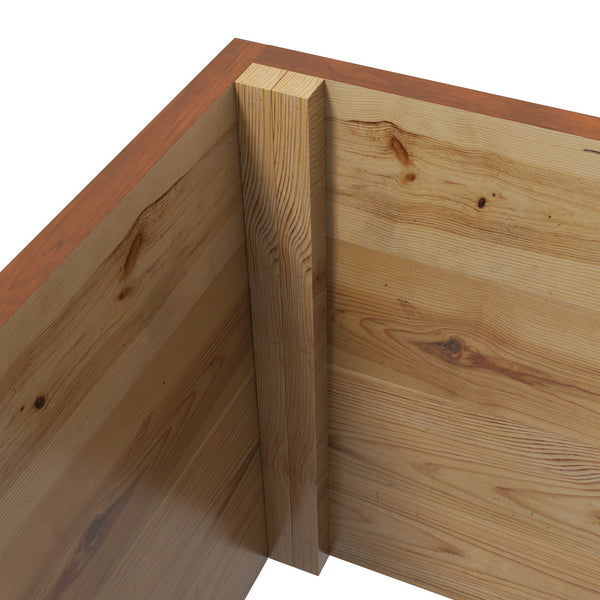 Wood Planter with Trellis, Raised Garden Bed Privacy Screen Planter Box to Grow Vegetables, Herbs and Flowers for Garden, Patio, Deck, Orange