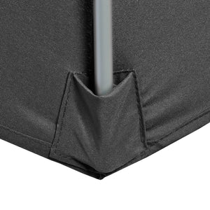 9.6ft Offset Patio Umbrella with Base, Garden Hanging Parasol with Crank, Banana Cantilever Umbrella Sun Shade, Black