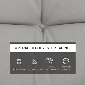 Outdoor Seat Cushions Back Cushion with 2 Pillows, Water Repellent Seat Pads for 3-Seater Chair, Swing, Sofa, CUSHIONS ONLY, NO SWING, Light Grey