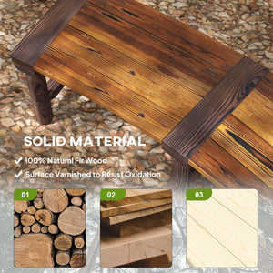 Wooden Outdoor Bench, Semicircular Round Patio Loveseat, Wrap Around Tree Bench with Slatted Seat for Yard, Garden, Deck, Lawn, Brown