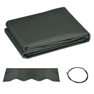 13' x 8' Retractable Awning Fabric Replacement Outdoor Sunshade Canopy Awning Cover, UV Protection, Grey