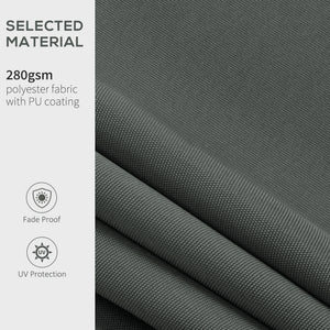 13' x 8' Retractable Awning Fabric Replacement Outdoor Sunshade Canopy Awning Cover, UV Protection, Grey