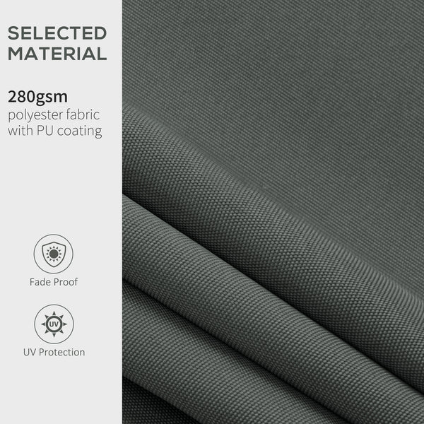 13' x 8' Retractable Awning Fabric Replacement Outdoor Sunshade Canopy Awning Cover, UV Protection, Grey