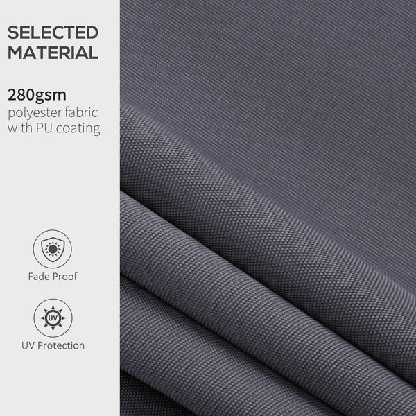 11' x 8' Retractable Awning Fabric Replacement Outdoor Sunshade Canopy Awning Cover, UV Protection, Grey
