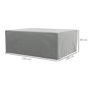 Garden Furniture Cover, Waterproof Anti-UV Large Protective Patio Set Covers, 235 x 190 x 90cm, Grey