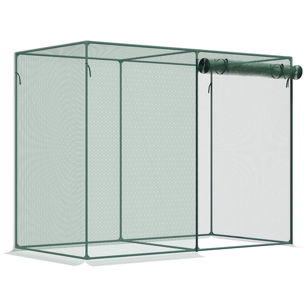 6' x 3' x 5' Crop Cage, Plant Protection Tent with Zippered Doors for Vegetable Garden, Backyard, Green