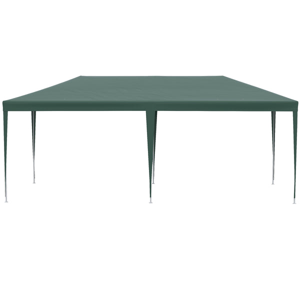 6 x 3 m Party Tent Gazebo Marquee Outdoor Patio Canopy Shelter with Windows and Side Panels Green