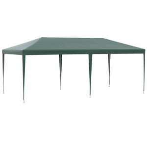 6 x 3 m Party Tent Gazebo Marquee Outdoor Patio Canopy Shelter with Windows and Side Panels Green