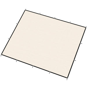 Sun Shade Sail, 3 x 3.6 m Rectangle Sunscreen Awning Canopy with Stainless Steel Eyelets and Bungee Cords, UV Protection Shade Sail  for Outdoors, Garden, Patio, Beige
