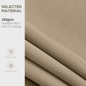 13' x 8' Retractable Awning Fabric Replacement Outdoor Sunshade Canopy Awning Cover, UV Protection, Beige