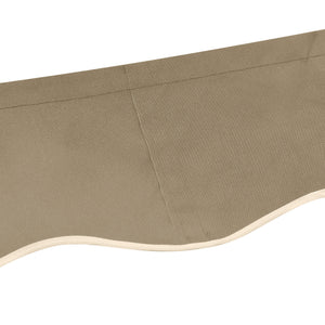 13' x 8' Retractable Awning Fabric Replacement Outdoor Sunshade Canopy Awning Cover, UV Protection, Beige