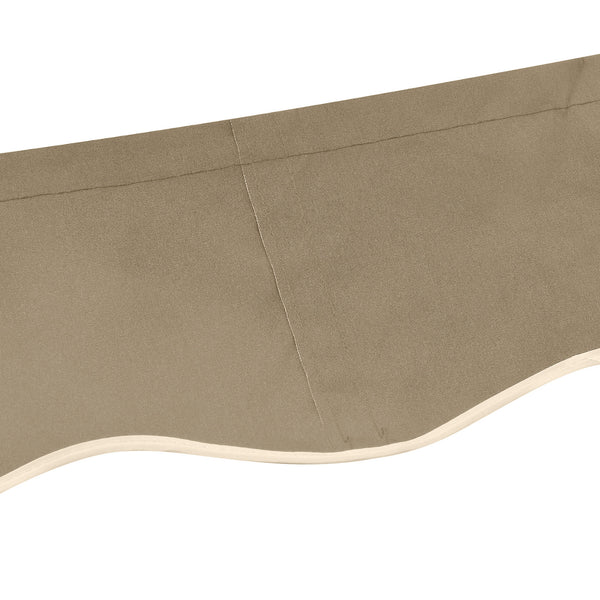 13' x 8' Retractable Awning Fabric Replacement Outdoor Sunshade Canopy Awning Cover, UV Protection, Beige