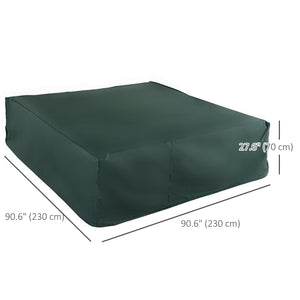 7.5 x 7.5FT Large Patio Garden Furniture Set Cover 600D Oxford Square Waterproof, Green