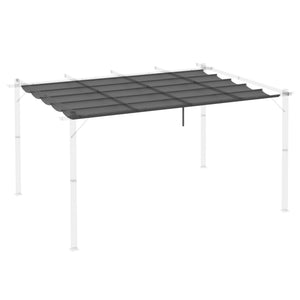 Retractable Replacement Pergola Canopy for 10' x 13' Pergola, Pergola Cover Replacement, Dark Grey