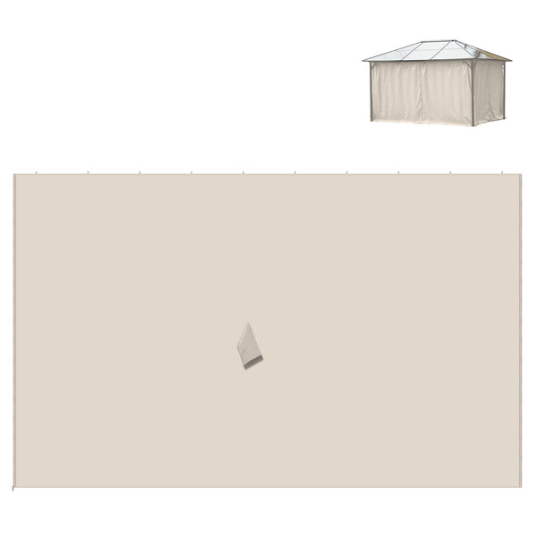10' x 12' Universal Gazebo Sidewall Set with 4 Panels, Hooks/C-Rings Included for Pergolas & Cabanas, Beige