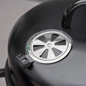 Vertical Charcoal BBQ Smoker, 3-in-1 16" Round Charcoal Barbecue Grill with 2 Cooking Area, and Thermometer for Outdoor Camping Picnic Backyard Cooking, Black