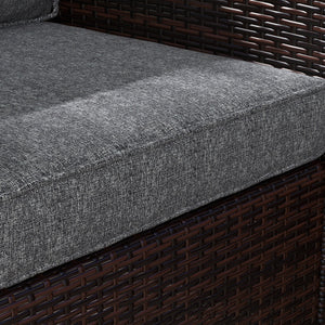 4-Piece Patio Chair Cushions Pillows with Backrest, Seat Replacement Patio Cushions Set for Indoor Outdoor Garden Furniture, Grey