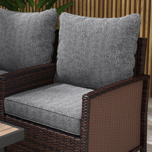 4-Piece Patio Chair Cushions Pillows with Backrest, Seat Replacement Patio Cushions Set for Indoor Outdoor Garden Furniture, Grey