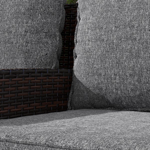 4-Piece Patio Chair Cushions Pillows with Backrest, Seat Replacement Patio Cushions Set for Indoor Outdoor Garden Furniture, Grey