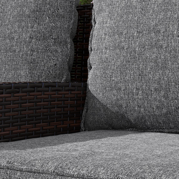 4-Piece Patio Chair Cushions Pillows with Backrest, Seat Replacement Patio Cushions Set for Indoor Outdoor Garden Furniture, Grey