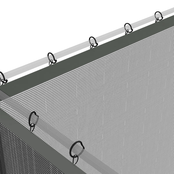 Replacement Mosquito Netting for Gazebo 10' x 13' Black Screen Walls for Canopy with Zippers for Parties and Outdoor Activities, Dark Grey