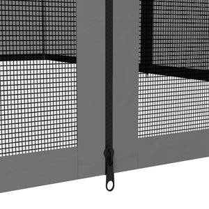Replacement Mosquito Netting for Gazebo 10' x 13' Black Screen Walls for Canopy with Zippers for Parties and Outdoor Activities, Dark Grey