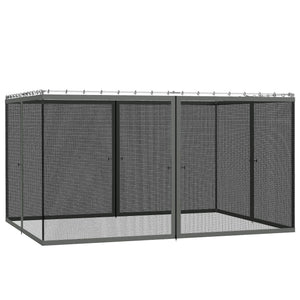 Replacement Mosquito Netting for Gazebo 10' x 13' Black Screen Walls for Canopy with Zippers for Parties and Outdoor Activities, Dark Grey
