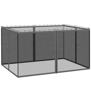 Replacement Mosquito Netting for Gazebo 10' x 13' Black Screen Walls for Canopy with Zippers for Parties and Outdoor Activities, Dark Grey
